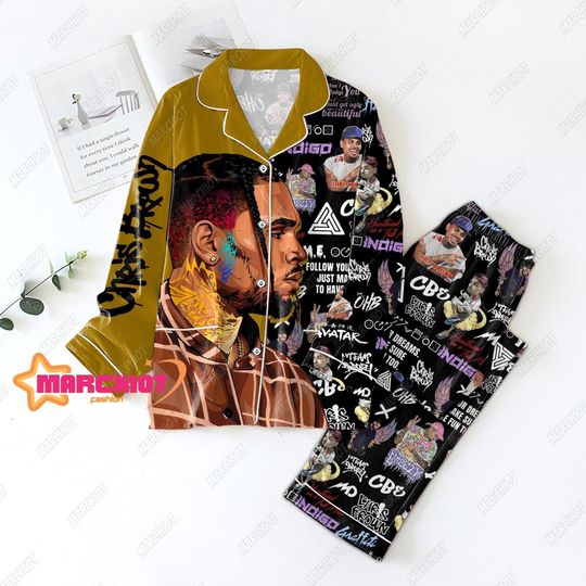 Chris Brown Pajamas Set, Chris Brown Pajamas, Chris Brown Shirt, Chris Brown Gift, 11 11 Tour 2024 Shirt, Chris Brown Tour Merch