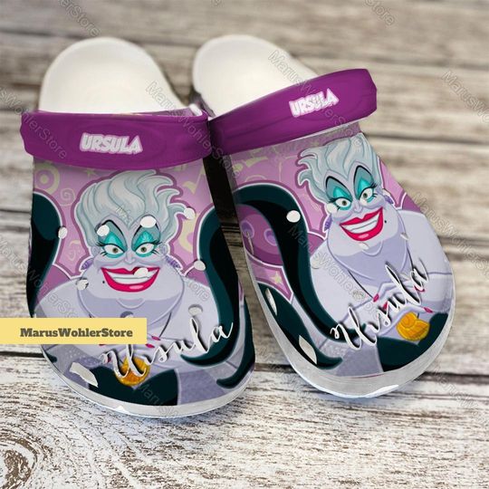 Ursula Shoes, Ursula Villain Sandals, Funny Ursula Summer Shoes, Disney Villains Shoes