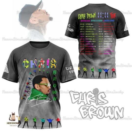 Chris Brown Shirt, Chris Brown 11:11 Tour 2024 Shirt, Chris Brown Breezy Shirt, Breezy 11 11 Shirt, Chris Brown 90s 3D Shirt