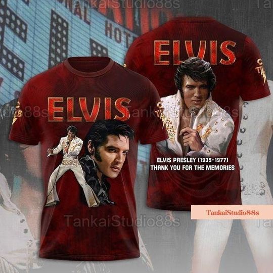Elvis Presley Shirt, Elvis Presley 1935 1977 Memories Shirt, Elvis Presley Men Shirt, King Of Rock N Roll Shirt, Elvis Presley Fan