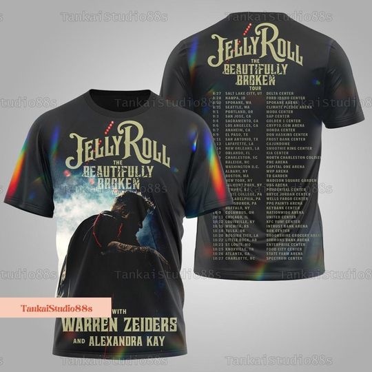 Jelly Roll Shirt, Jelly Roll Tour Tshirt, Jelly Roll Beautifully Broken Tee, Jelly Roll 2024 Shirt, Jelly Roll Merch Shirt