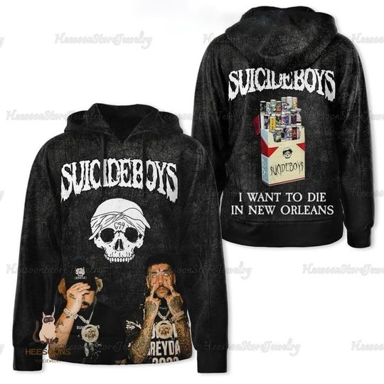 Suicideboys Tour Hoodie, I Want To Die In New Orleans Shirt, Suicideboys Merch Hoodie, Gray Day Tour 3D Hoodie, SuicideBoys Hip Hop