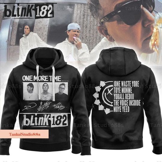 B182 One More Time Shirt, B182 Band Hoodie, B182 Tour 2024 Shirt, B182 Fan Shirt, B182 Tour Merch