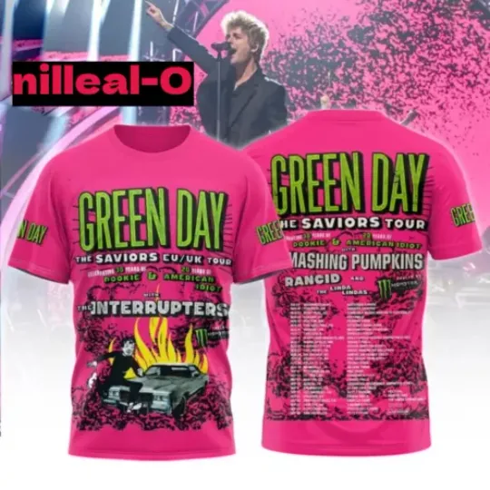 HOT!!! 2024 Green Day Band Tour 2024 T shirt 3D Music Band For Men Women