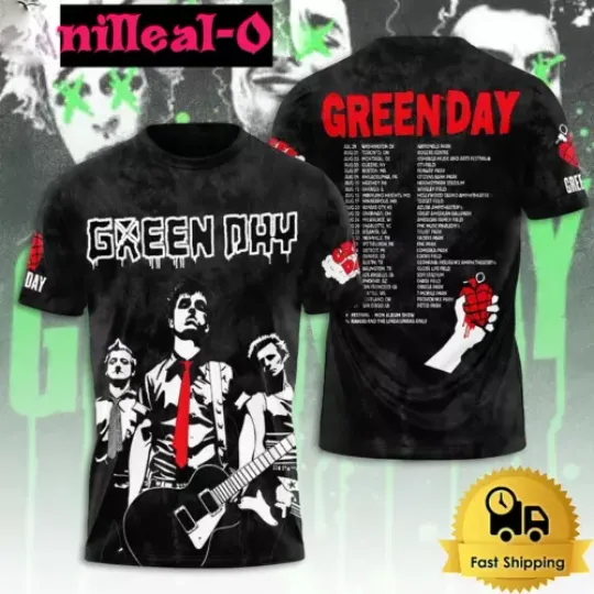 Green Day The Savior Tour schedule 2024 All Over Print T Shirt For Men Women