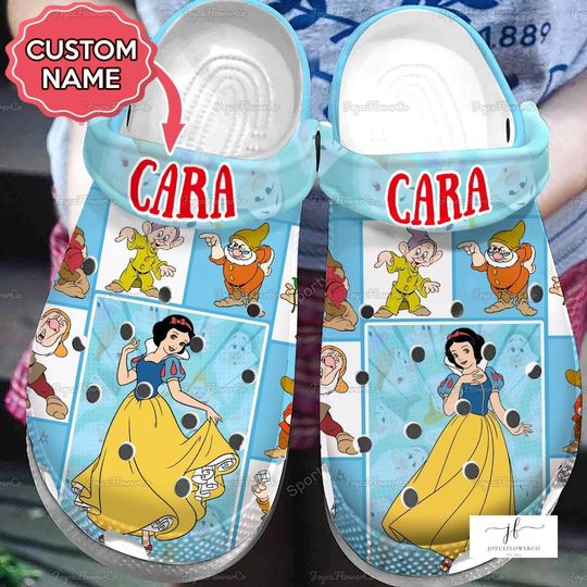 Custom Name Snow White And Seven Dwarfs Shoes, Dopey Sandals, Grump Shoes