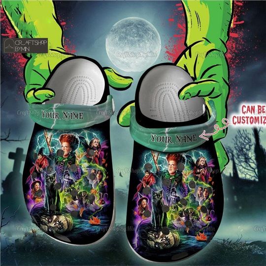 Custom Halloween Hocus Pocus Shoes, Hocus Pocus Women Shoes, Sanderson Sisters Sandals