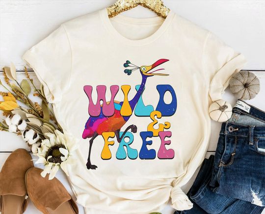 Disney Up Movie Kevin Wild And Free Shirt, Disney Kevin Up T-shirt