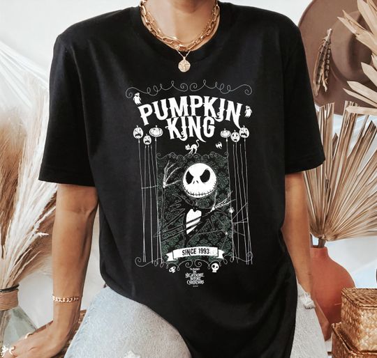 Disney Halloween Nightmare Before Christmas Shirt, Jack Skellington Pumpkin King Shirt