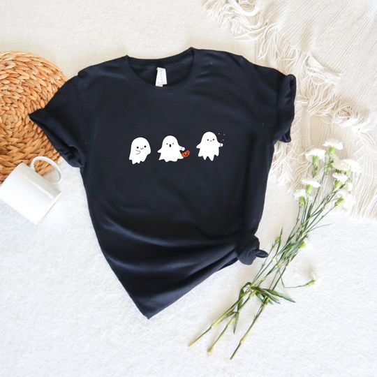 Cute Ghost Shirt, Ghost T-Shirt, Halloween T-shirt for Women, Funny Halloween Shirt