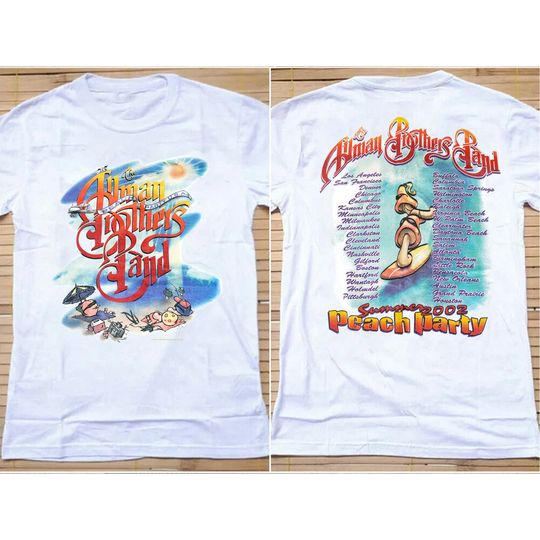 Vintage The Allman Brothers Band Original 2002 Concert Tour T-Shirt