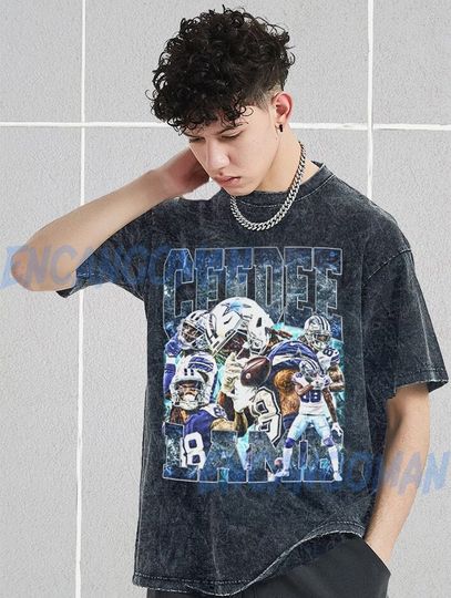 Vintage Wash  90s Graphic Style CeeDee Lamb T-Shirt, CeeDee Lamb shirt, Vintage Sport Tee, Retro American Football Bootleg Gift