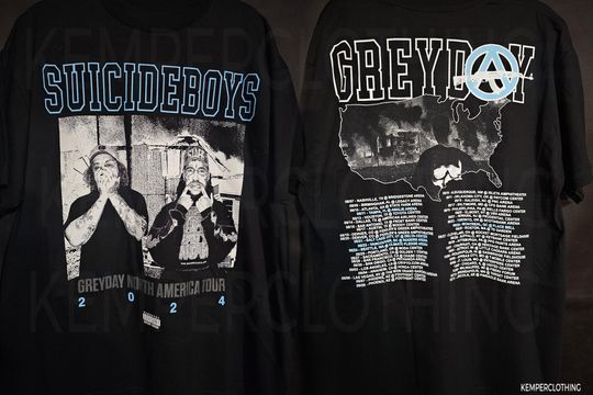 Greyday 2024 SuicideBoys Hip-Hop Vintage T-shirt