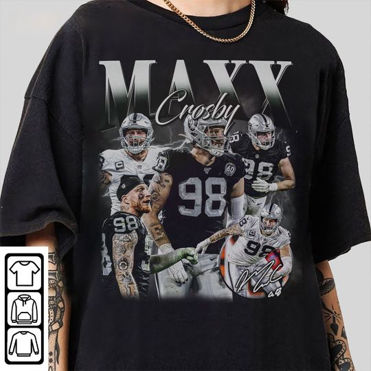 Vintage 90s Graphic Style Maxx Crosby T-Shirt, Maxx Crosby Shirt, Las Vegas Football Shirt, Vintage football Sport Shirt