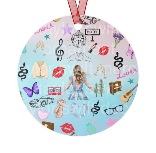 Swifty Christmas Ornament, Luxe Holiday Decor, Xmas Ceramic Ornament, Tree Decor, Multi Shapes