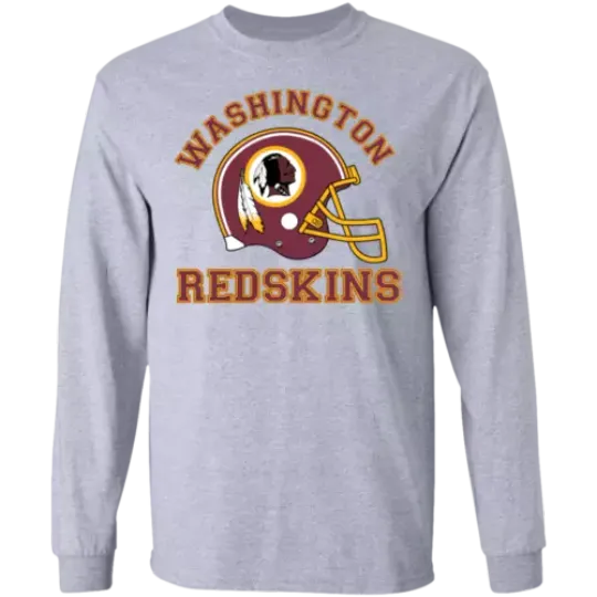 Men's Washington REDSKINS HTTR W Save the Name Long Sleeve Shirt | American Football Shirt | Sport Lover Gift