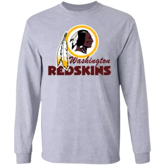 Men's Washington REDSKINS HTTR W Save the Name Long Sleeve Shirt | American Football Shirt | Sport Lover Gift