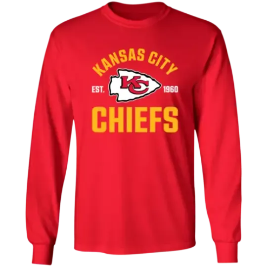 Men's Kansas City Chiefs 2023 AFC Champions Long Sleeve Shirt | American Football Shirt | Sport Lover Gift