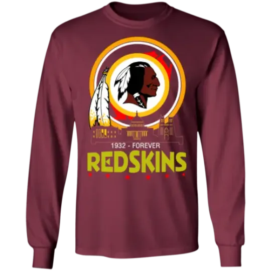 Men's Washington REDSKINS HTTR W Save the Name Long Sleeve Shirt | American Football Shirt | Sport Lover Gift