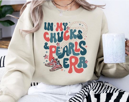In My Chucks And Pearls Era Shirt, Chucks And Pearls Sweatshirt