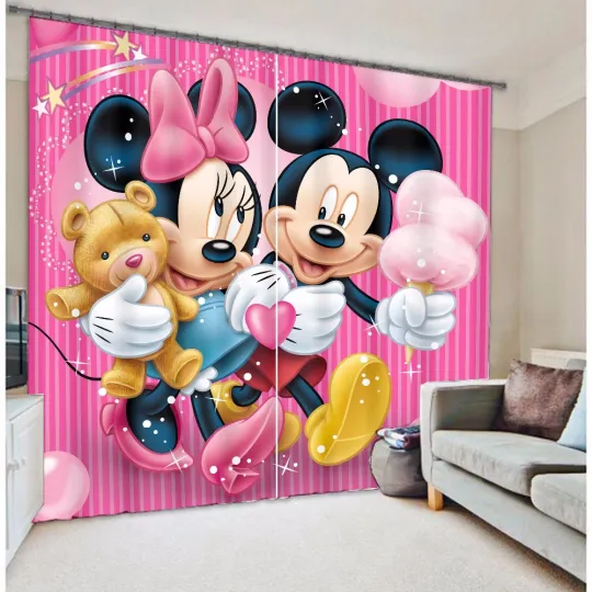 Minnie Mouse Pink Curtains | Disney Dreams | Mickey Mouse curtains |Disney curtains
