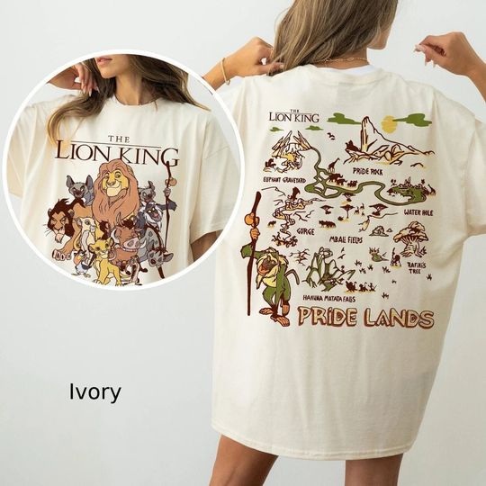 Disney Lion King  Shirt, Lion King Pride Lands Map Shirt, Animal Kingdom Shirts, Hakuna Matata Shirt, Disney Trip 2024 Shirt
