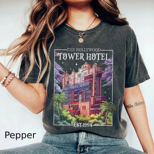 Retro The Hollywood Tower Hotel Shirt, Disney Hollywood Studios Shirt, Tower of Terror Shirt, Hollywood Studio Trip Shirt, Disney Trip Shirt