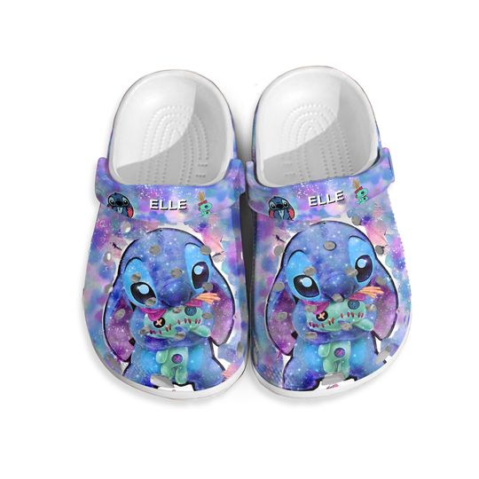Personalized Lilo Stitch Crocband Clogs Shoes, Clog Shoes For Mini Kids, Clog Shoes For Men Women, Gift for Halloween, Gift Mothers day