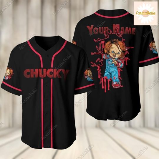 Halloween Personalized Chucky Baseball Jersey, Child's Play Shirt