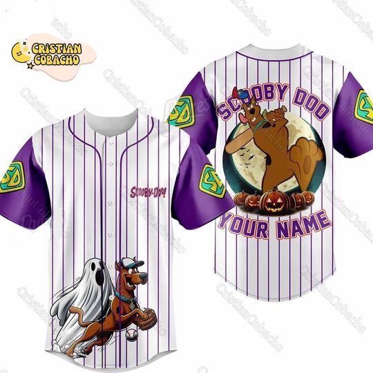 Halloween Scooby-Doo Baseball Jersey, Personalized Trick Or Treat Shirt