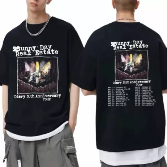 Sunny Day Real Estate - 30th Anniversary Tour 2024 Shirt, Concert Double Sided Short Sleeve Shirt, Music Lover Gift, 2024 Music Tour Merch