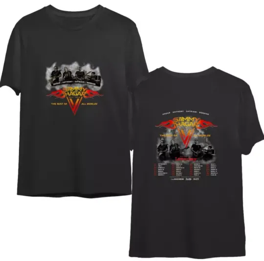Sammy Hagar 2024 Tour Shirt, Concert Double Sided Short Sleeve Shirt, Music Lover Gift, 2024 Music Tour Merch