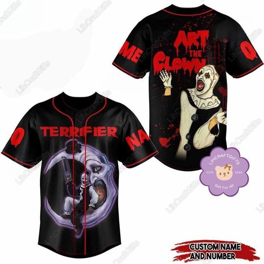 Halloween Terrifier Baseball Jersey, Horror Baseball Jersey, Ghost Scream Shirt