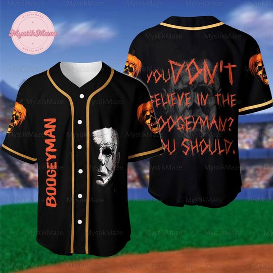 Halloween Michael Myers Jersey, Horror Movie Shirt, Michael Myers Baseball Jersey Team