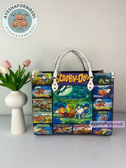 Scooby Doo Handbag, Scooby Doo Cartoon Leather Bag, Scooby Doo Shoulder Bag, Crossbody Bag, Top Handle Bag, Vintage Bag