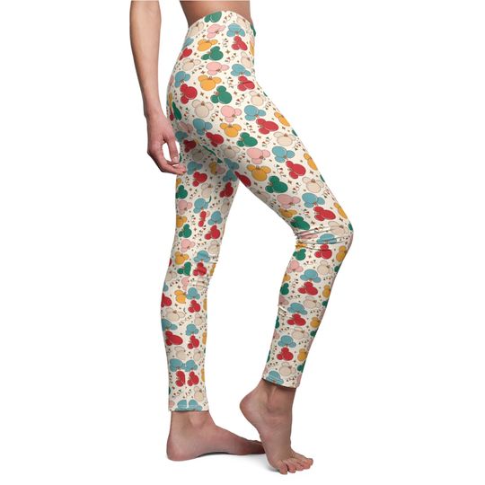 Mickey Heads Christmas Baubles Leggings Festive Yoga Pants for the Holidays Festive Disney Soft Pants