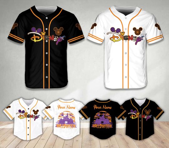 Custom Ddisneyland Mickey Halloween Baseball Jersey Ddisney Family Halloween Shirts