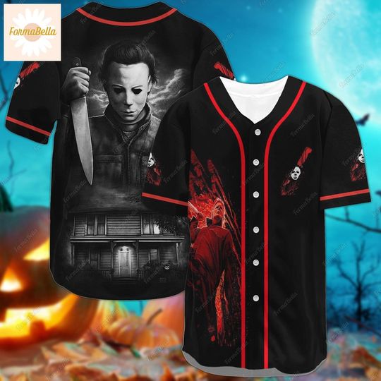 Halloween Michael Myers Jersey Shirt, Vintage Halloween Shirt