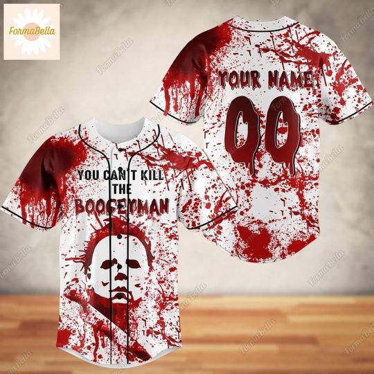 Halloween Michael Myers Jersey, Custom Horror Jersey Shirt, Michael Myers Baseball Shirt