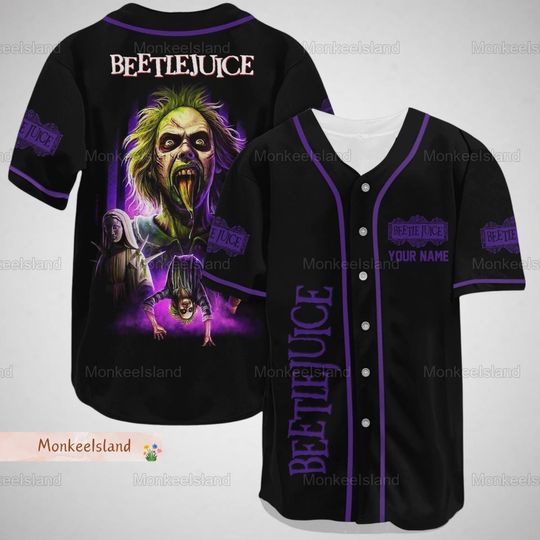 Halloween Beetlejuice Baseball Jersey, Custom Beetlejuice Baseball Shirt