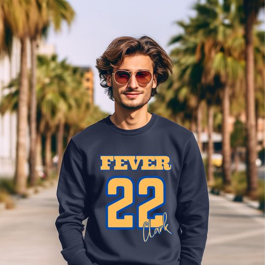 Clark Fever 22 Sweatshirt, Caitlin Clark Basketball Sweater, Caitlin Clark College Sweatshirt, Vintage Caitlin Fever Tee,Clark 22 Basketball