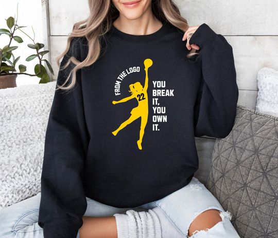 Caitlin Clark Sweater From The Logo 22 , Clark Basketball Sweatshirt, fan crewneck, womens WNBA fan merch, gift for pro bball fan