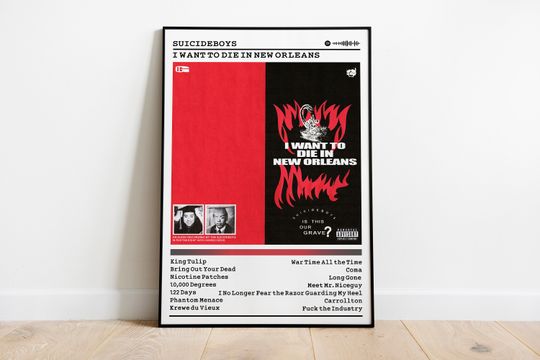 Suicideboys Poster Print | I Want To Die In New Orleans Album Poster | Music Poster | Album Cover Poster | Wall Decor | Music Gift | Room