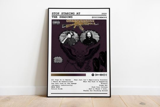 Suicide Boys Print | Stop Staring At The Shadows Album Poster | Music Poster Gift | Album Cover Poster | Wall Decor | Room Decor