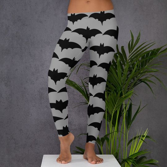 Gray Bat Women's Halloween Leggings