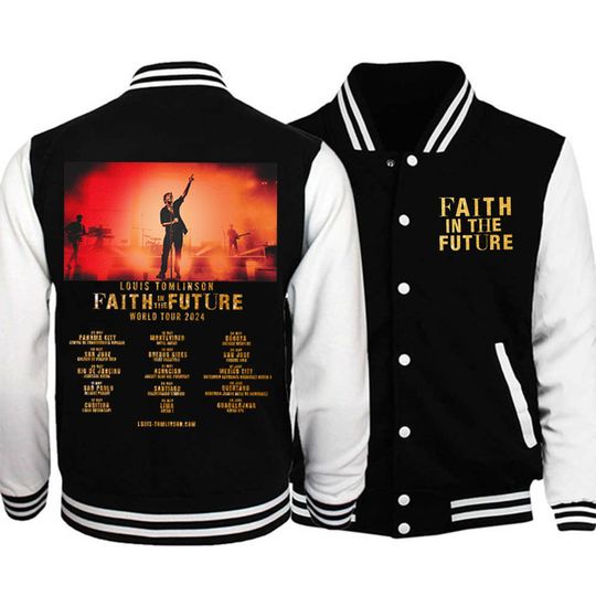 Faith In The Future World Tour 2024 Baseball Uniform Faith In The Future Coat Casual Fashion Jacket Men's Gift