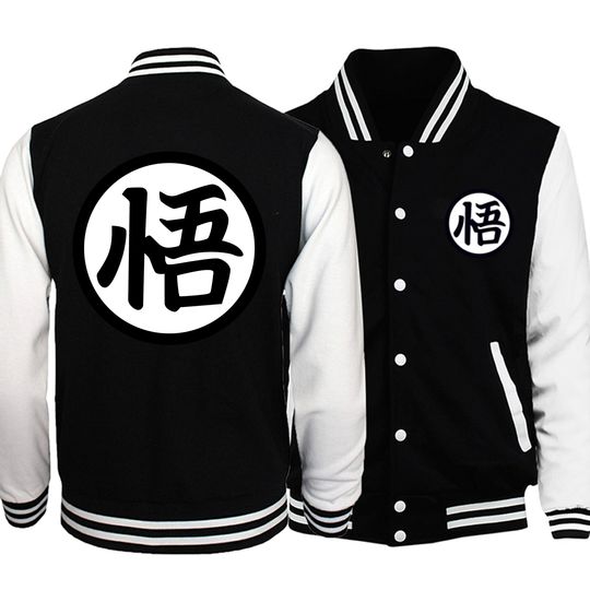 Japanese Anime Cosplay Baseball Jacket, Coat College Casual Jacket, Male Autumn Winter Warm Fleece Oversized Jackets