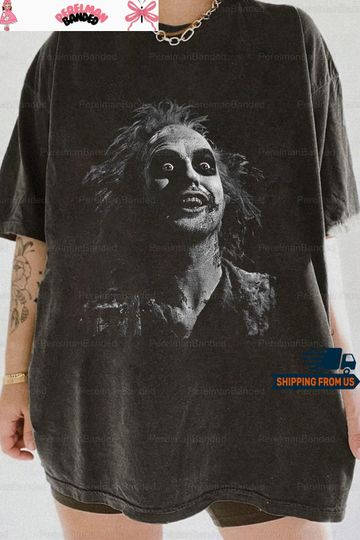 Halloween Beetlejuice Comfort Colors, Horror Movie Shirt, Beetlejuice 2024 Shirt, Michael Keaton, 80S Movie Outfits, Halloween Gift