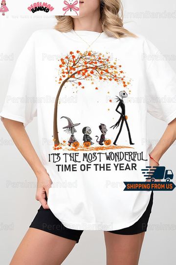 Halloween Jack Skellington Comfort Color Shirt, Nightmare Before Christmas Merch, Jack Skellington Tee, Horror Movie Shirt, Disney Gift