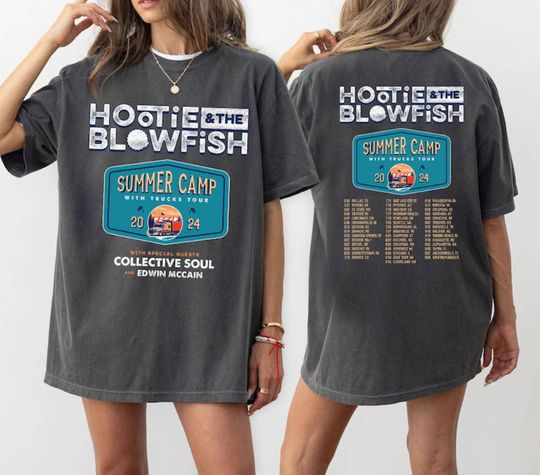 Hootie And The Blowfish, Hootie And The Blowfish Band Fan Shirt, Hootie And The Blowfish Tour Tee - Summer Camp